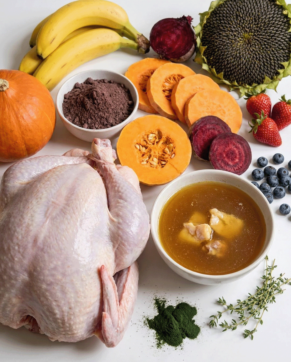 Fresh ingredients used in the recipe