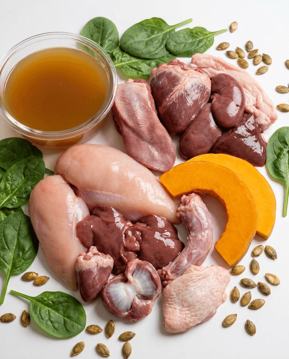 Fresh ingredients used in the recipe