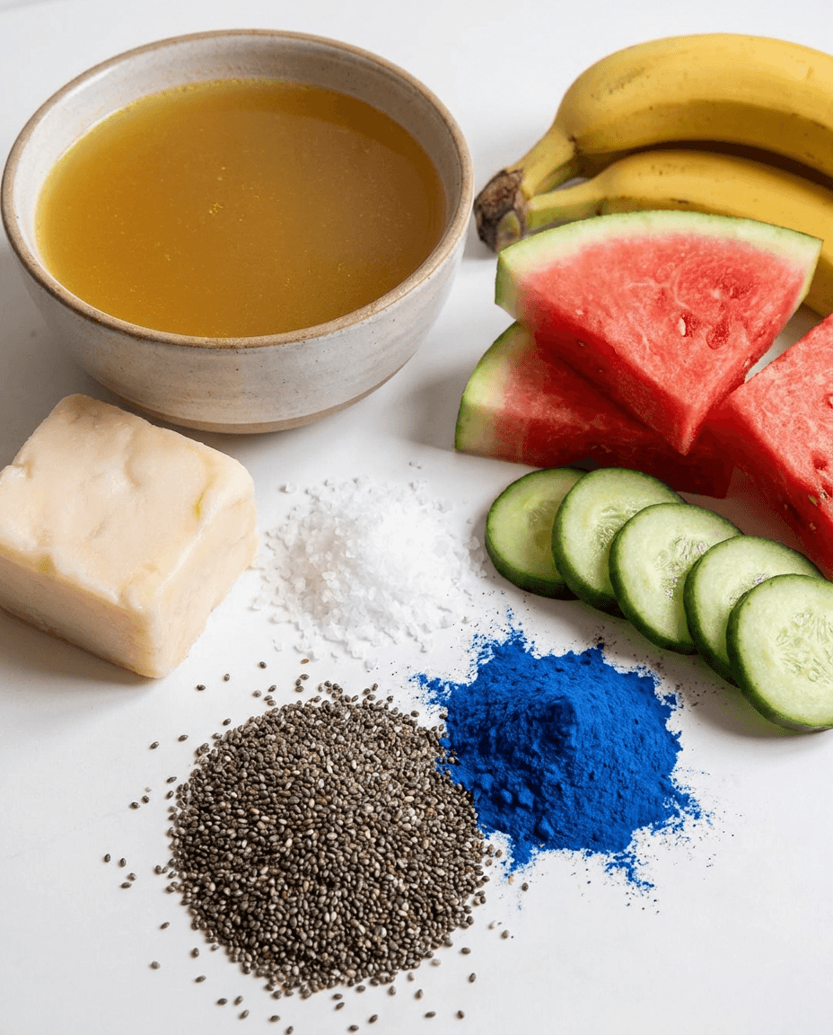 Fresh ingredients used in the recipe