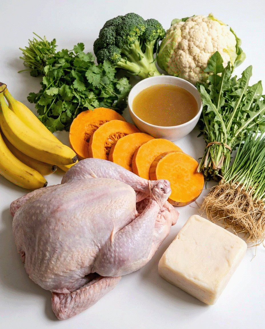 Fresh ingredients used in the recipe